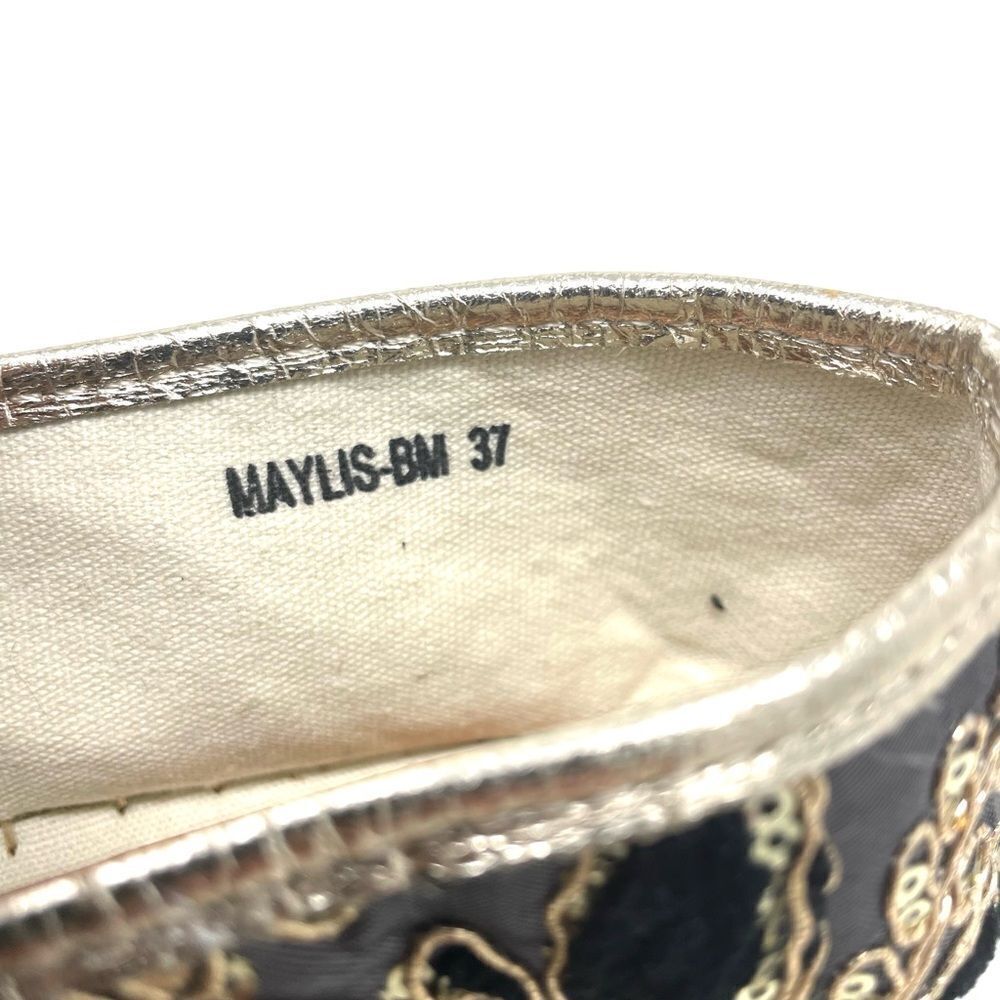 Patrizia By Spring Step Maylis Slip On Embellished Espadrille Black Size 37 - Picture 5 of 6